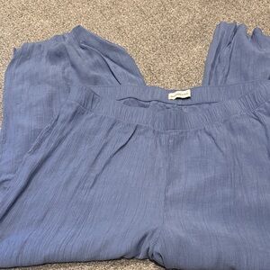 Abercrombie & Fitch Soft Blue Wide Leg Pants